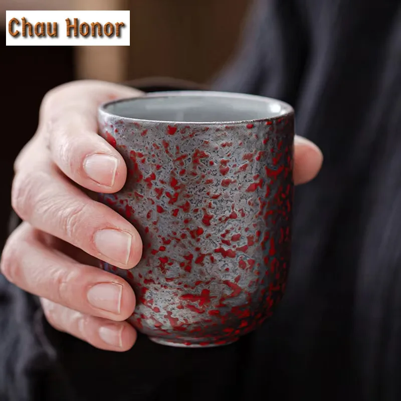 Japanese Water Cup Ceramic Retro Tea Cup Large Size Tea Cup Household Drink Cup Straight Master Cup Bowl Teacups Retro Style Cup