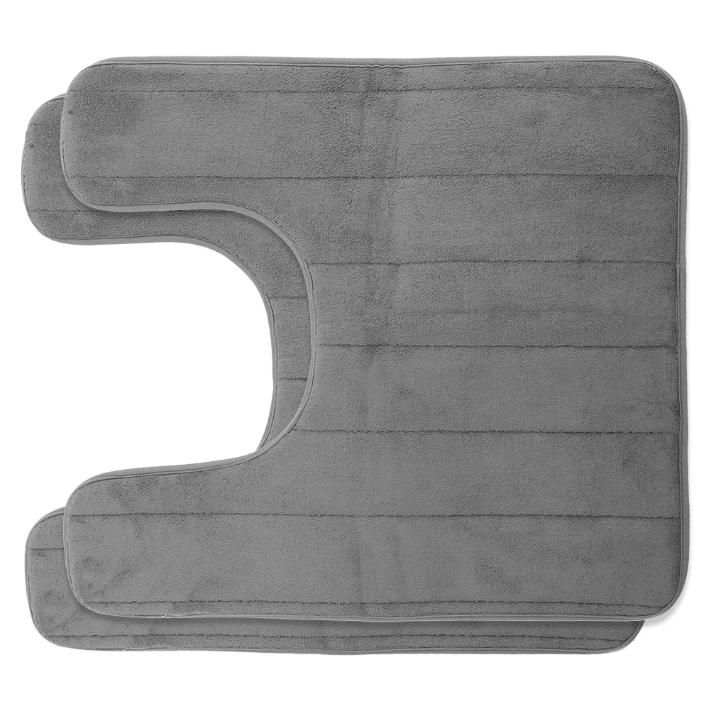 

Memory Foam Toilet Mats U Shape Non Slip Floor Rug Soft Cotton Seat Cushion Water Absorption Quick Drying Anti Skid Mat Home