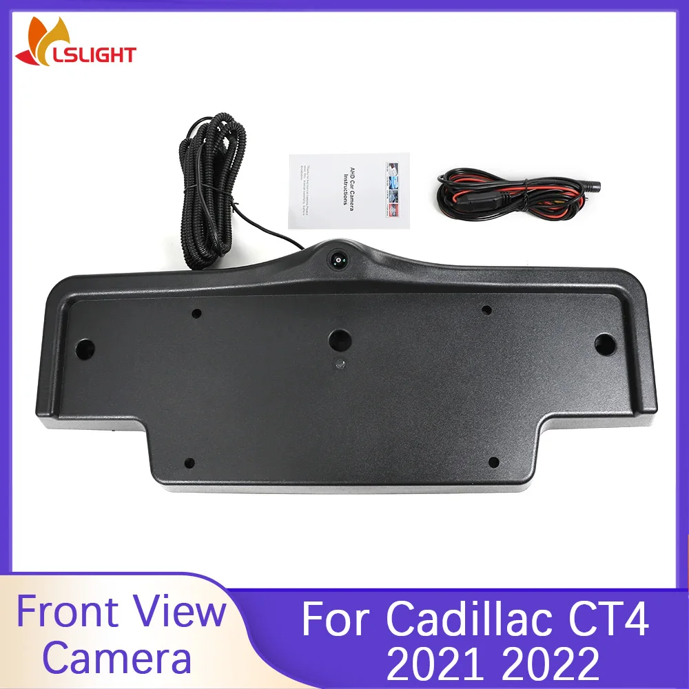 Car Front View Camera For Cadillac CT4 2021 2022 Deluxe Edition License Plate Frame HD Night Vision CVBS AHD Switchable