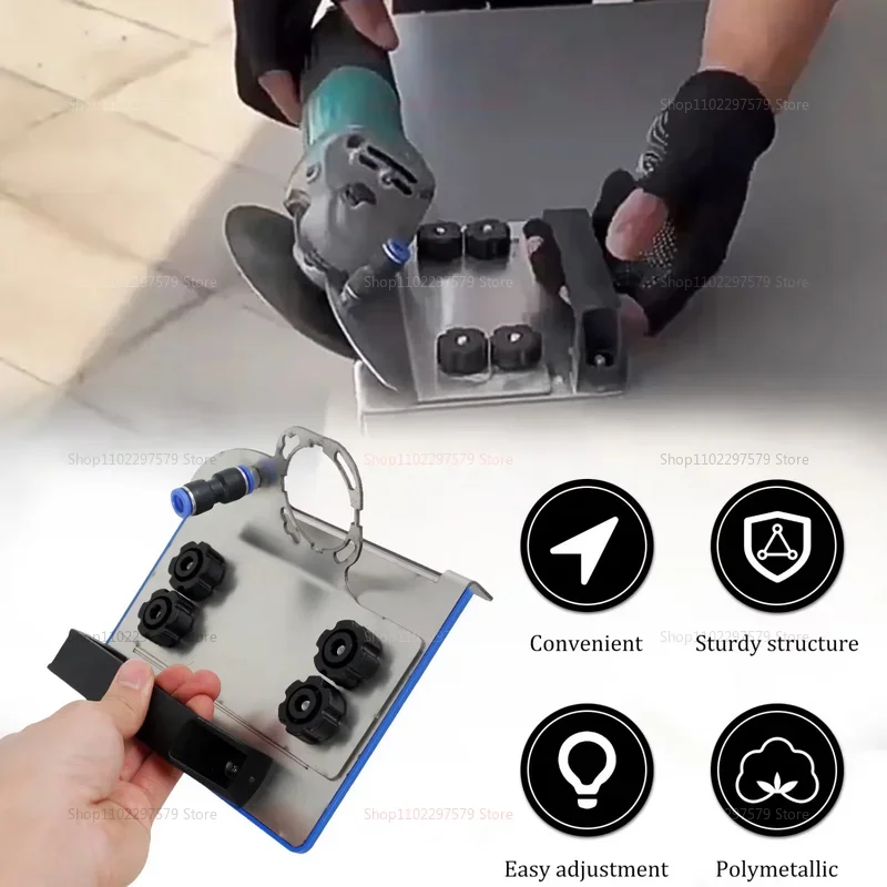 Support de meuleuse d'angle pour coupe de carrelage, outil de chanfreinage à 45 degrés pour pierre céramique, verre, bord de carrelage, routeur, coupe-pointage