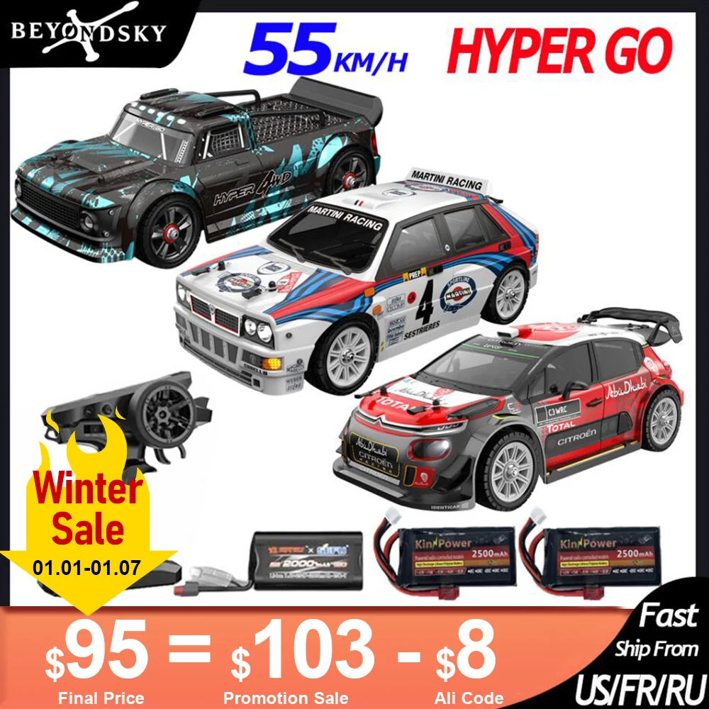 HYPER GO MJX 14301 14302 14303 1/14 RC Car Brushless 2.4G Remote Control 4WD Off-road 55km/h High Speed RC Car Truck Hobby Toy