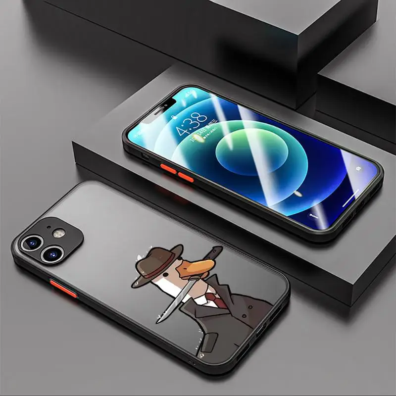 phone cases for Apple iPhone 11 16 case 8 14 12 Pro 15 7 8Plus 13 Mini XS X XR Luxury fundas Cover Cartoon Question Mark Duck