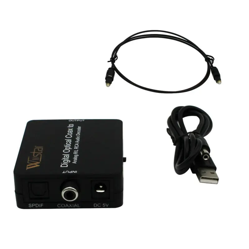 

Optical Coaxial Toslink Digital to Analog Audio Converter and decoder (dts/Dolby/ac3)Adapter RCA L/R 3.5mm