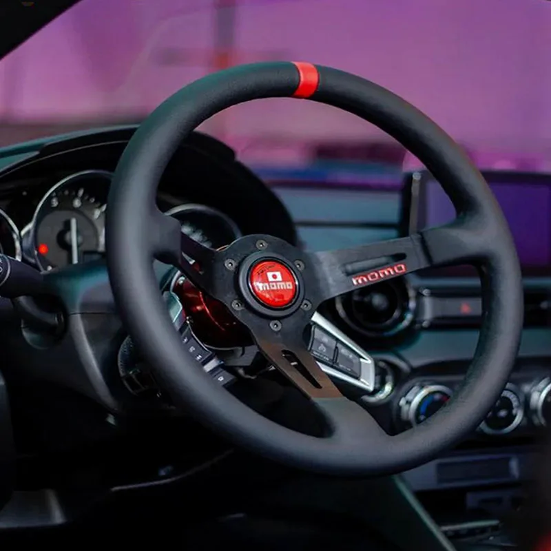 

13Inch Car Steering Wheel Modified Deep Concave Steering Wheel Racing Simulation Steering Universal Quick Release Steering Wheel