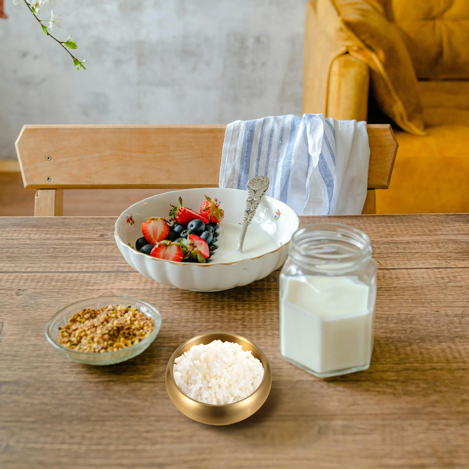 304 وعاء من الفولاذ المقاوم للصدأ 9 سنتيمتر طبقة مزدوجة معزول حساء الأرز وعاء المعكرونة للمنزل مطعم خلط سلطة تخدم الأطباق #3