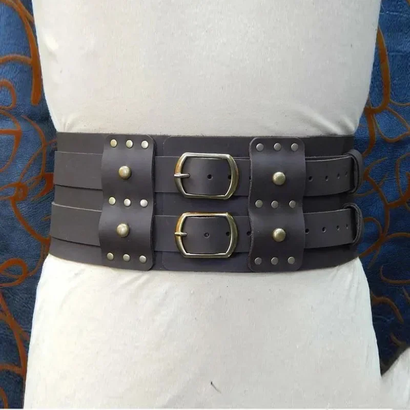 Ceinture large vintage pour hommes, Steampunk, chevalier gladiateur romain, armure Kokor, costume viking médiéval 7,5 ate, accessoires de cosplay pour adultes