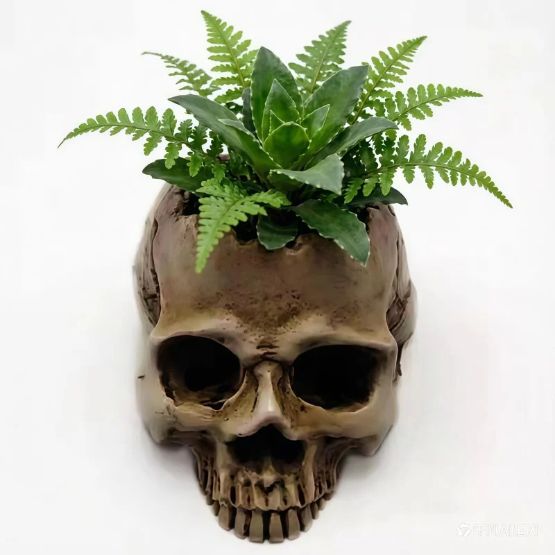 Silicone mold 3d skeleton plant flowerpot diy making resin concrete vase indoor home decoration tool