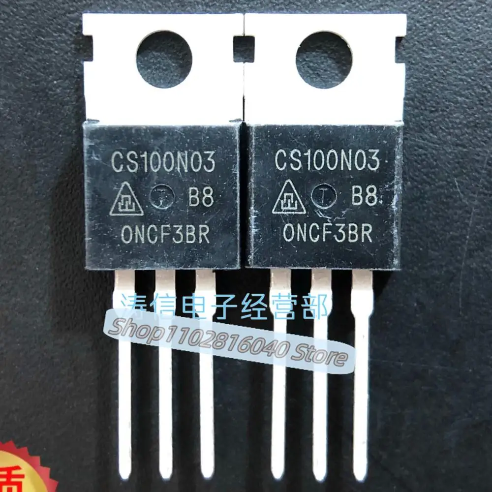 10PCS/Lot CS100N03  TO-220 40V 100A MOS  Best Quality Imported Original Spot