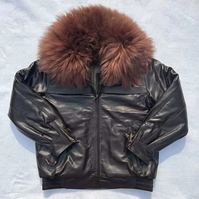 Leather Motobike Jacket Winter Windproof Jacket Cotton Baseball Suit Air Force Pilot Motorcycle Jacket Motorcycle Accessories