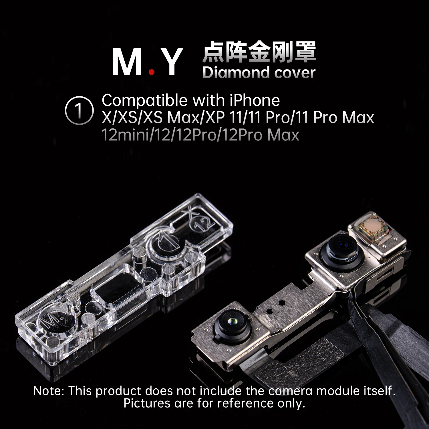 YCS M.Y Diamond Cover Multi-functional Dot Matrix & Infrared Front Camera Lens Protector For IPX-17Series Dustproof Phone Repair
