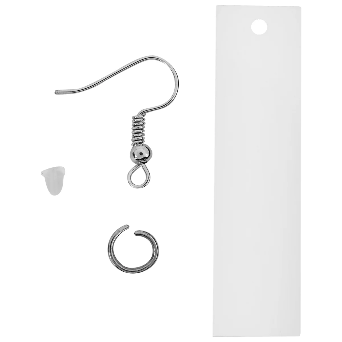 B51C 50Pcs Sublimation Blank Earrings Rectangular, Heat Transfer Earring Pendant with Earring Bags, DIY Making Sublimation