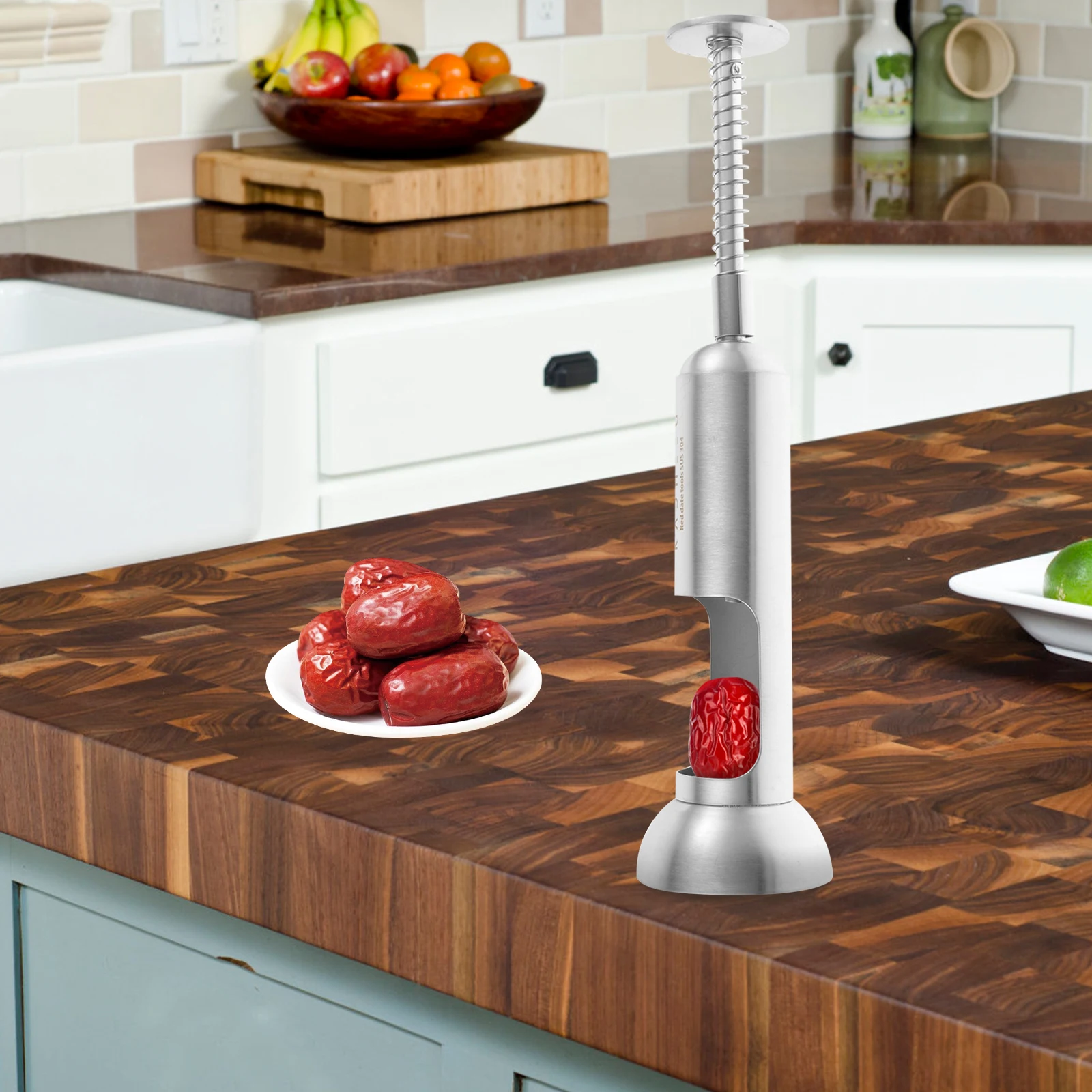 

Fruits Jujube Corer Red Date Cherry Remover Kitchen Gadget Silver Stainless Steel