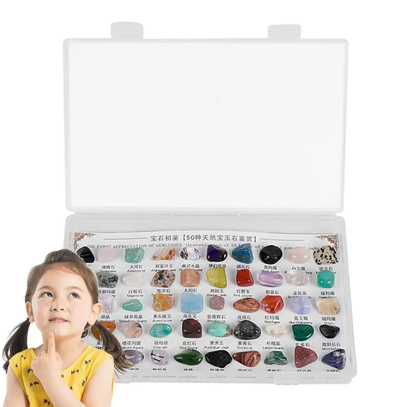 Natural Gemstone Crystal Set Toy Geology Science Educational Toys Mineral Science Kit Geology Rock Specimen For Young Geologists