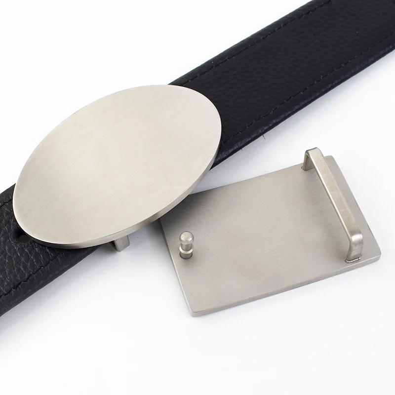 

35mm/40mm Meetee Stainless Steel Belt Buckle Smooth Plate Men Waistband Head Leather Decoration Buckles DIY Hardware Accessories