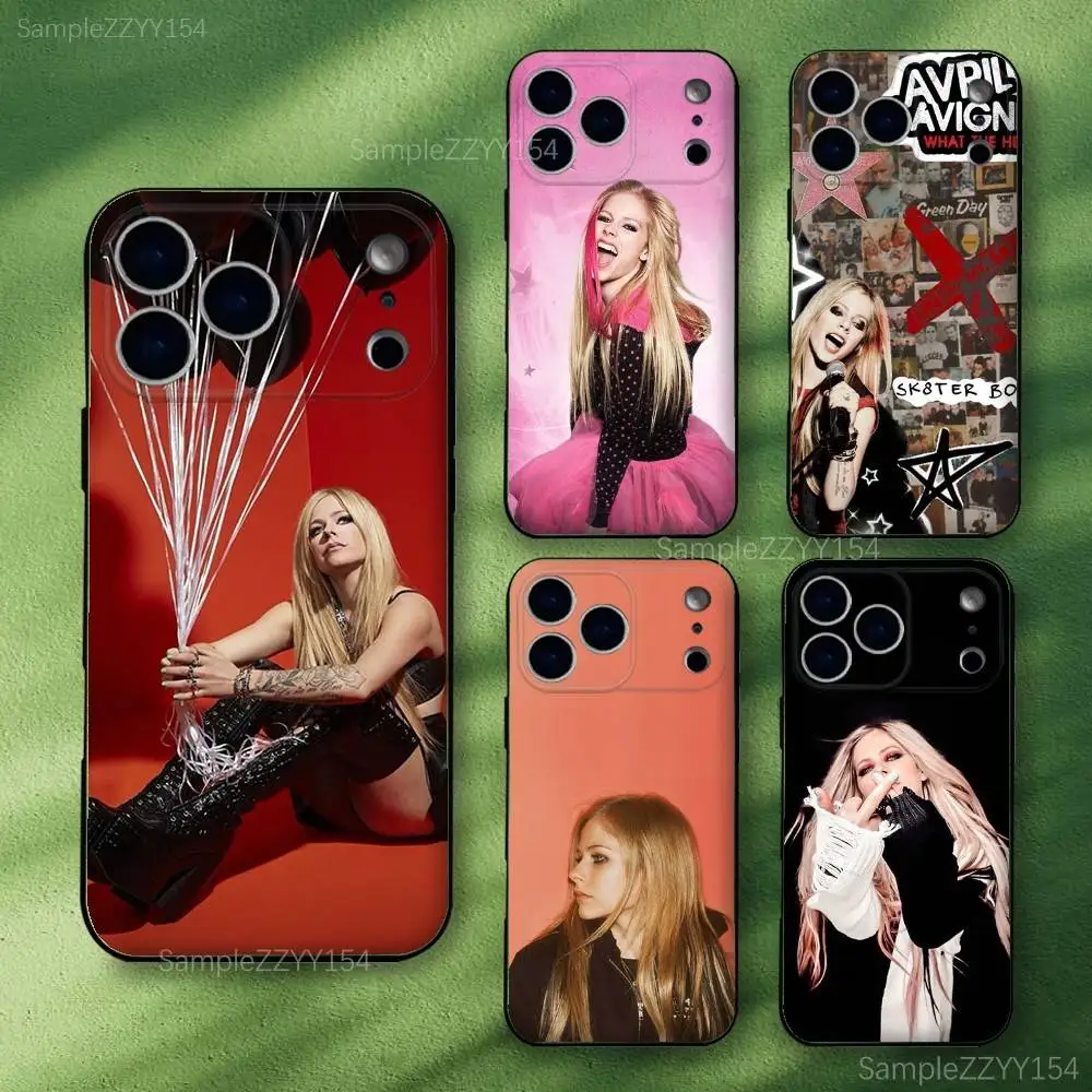 

Singer A-Avril Lavigne Phone Case For iPhone 15,16,17,13,14,11,12,Pro,Max,Plus,E,Air,Mini Shockproof Soft Cover Fundas