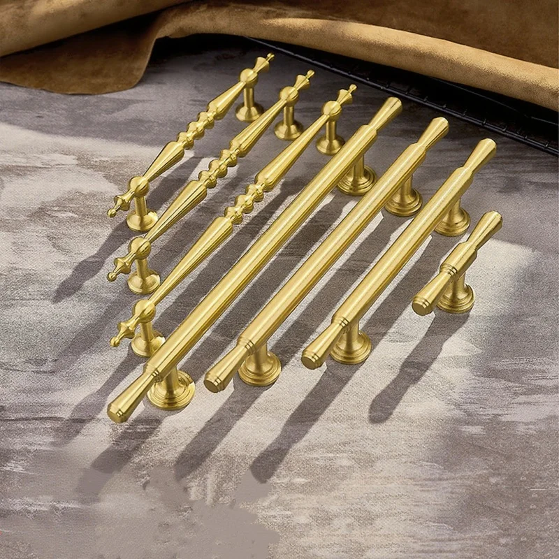 Nordic Brass Cabinet Knobs Cupboard Handle Door Knobs Kitchen Cabinet Storage Handles Wardrobes Closet Pulls Furniture Handles