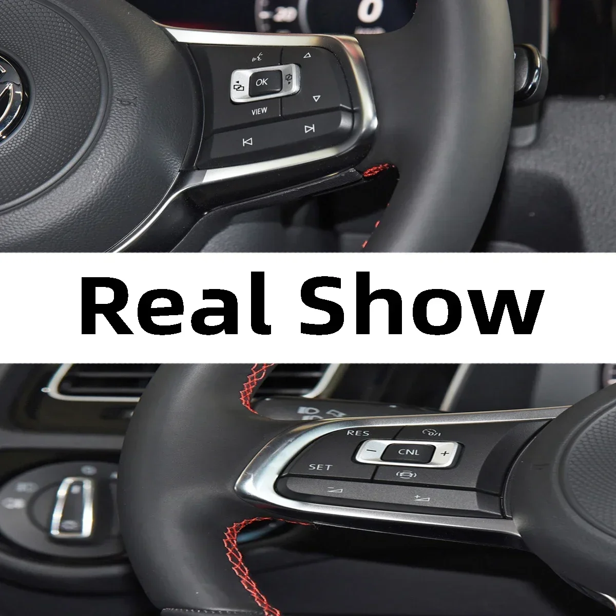 X1 متعددة الوظائف عجلة القيادة زر التبديل غطاء لشركة فولكس فاجن جولف 7 7.5 GTI GTD GTE R Tiguan 2 Rline Passat B8 Jetta MK7 GLI Touran #6