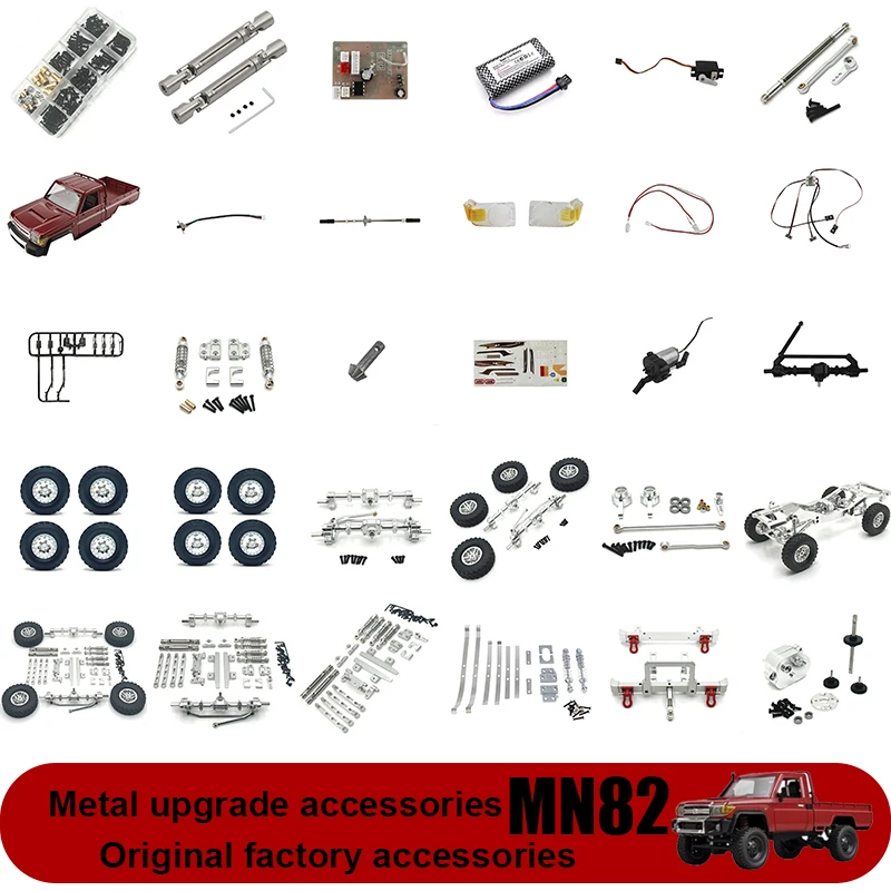 

MN MN78 MN82 MN-78 RC Car Spare Parts Front and Rear Bumper Front and Rear Axle Main Board Gearbox Assembly Car Accessories