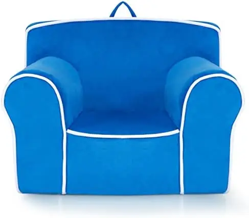 Sofá relleno de espuma con superficie de terciopelo extraíble y lavable, sillón infantil para sala de juegos, guardería, jardín de infantes