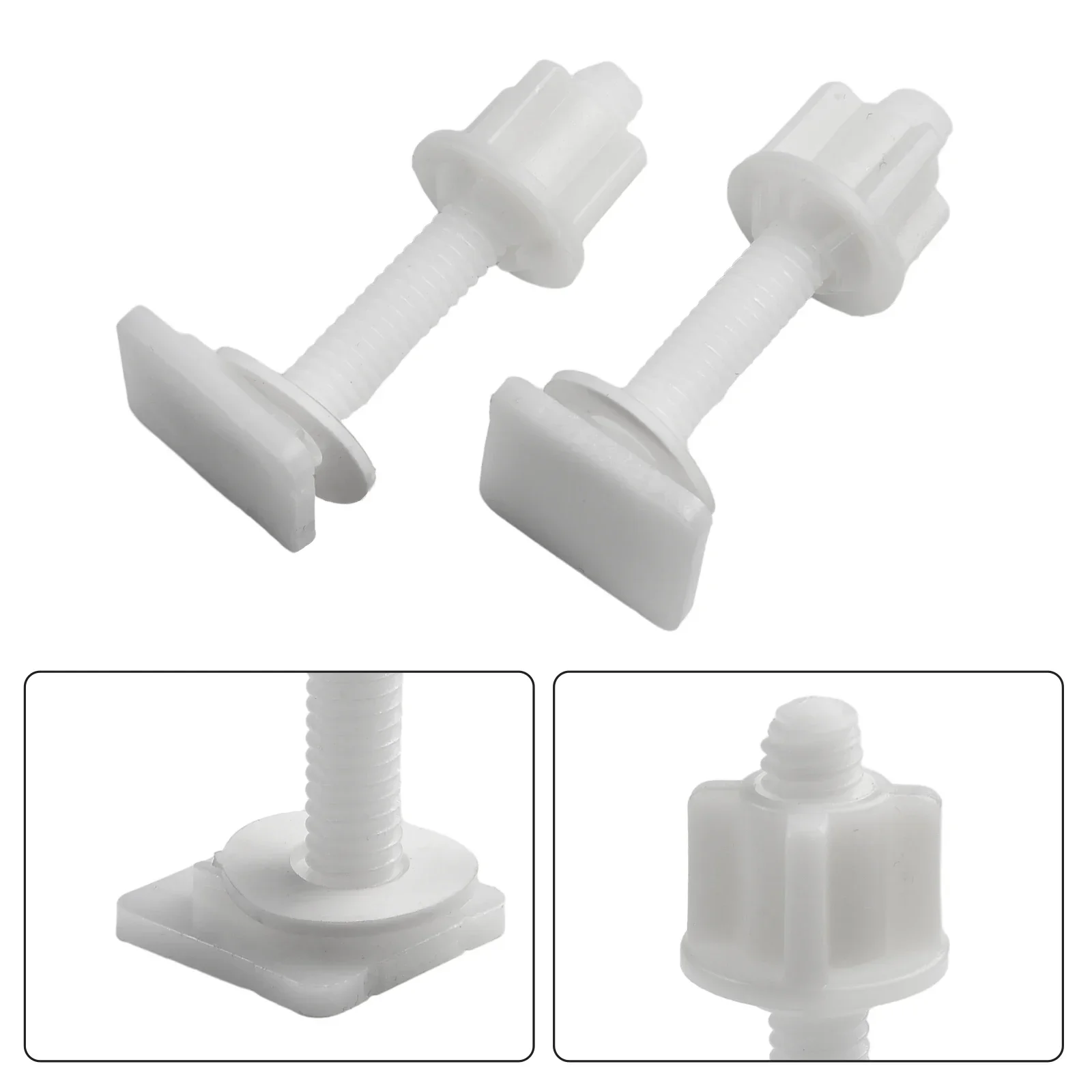 2 * viti + 2 spirali + 2 rondelle bulloni di riparazione della cerniera del sedile del water in plastica + viti di montaggio + Kit rondelle accessori