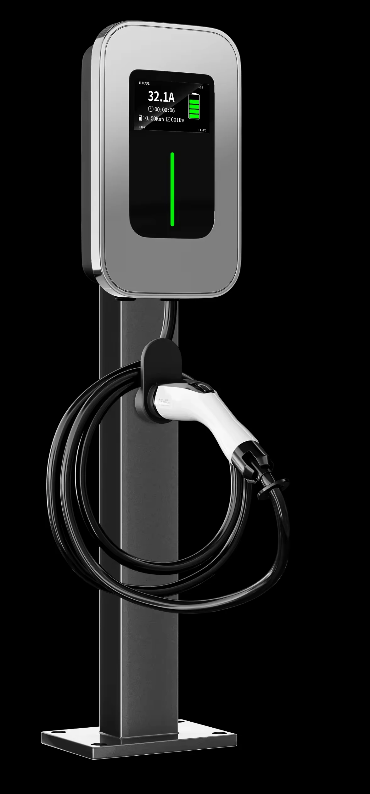 Single-Phase 21kw 240v DC Wall-mounted EV Charging Station Type 1 With 2 Technology New Condition