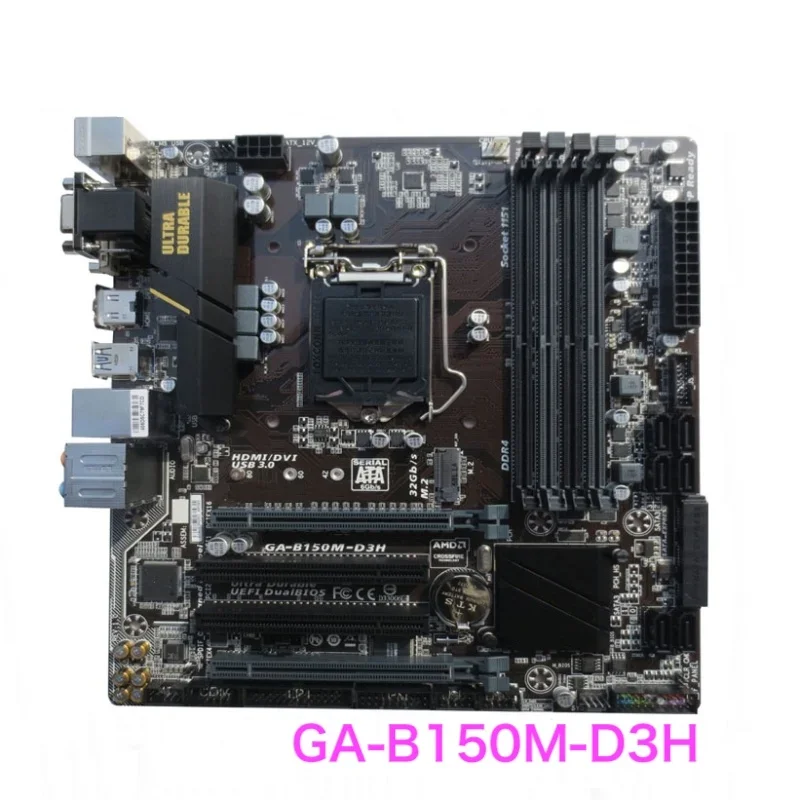 ギガバイト-micro atxデスクトップマザーボード,100% テスト済み,GA-B150M-D3H,lga 1151,ddr4マザーボードに適しています