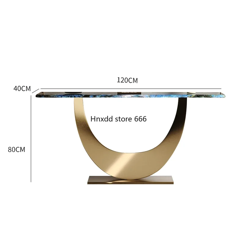 Italian marble entrance table against the wall ultra-narrow small apartment entrance table