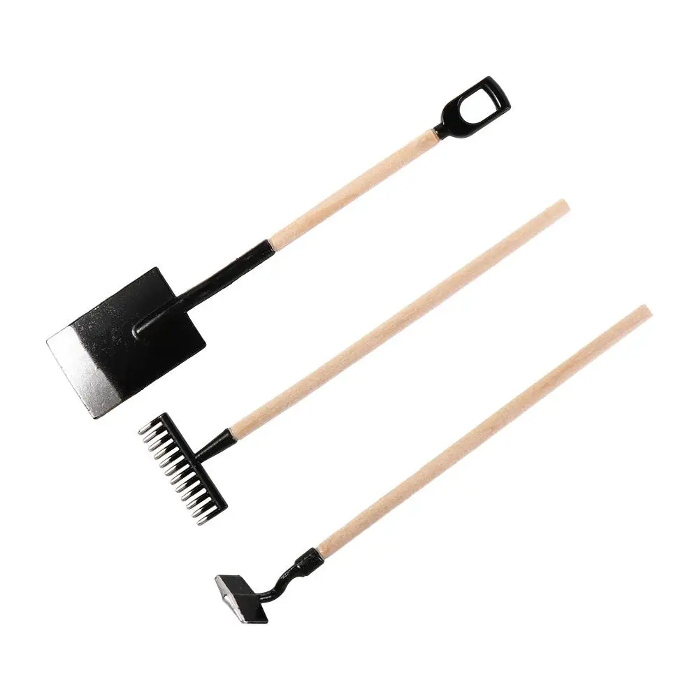 

Accessories Farming Tools Home Decor Model Farming Tools Simulation Shovel Dollhouse Miniature Shovel Hoe and Pitchfork