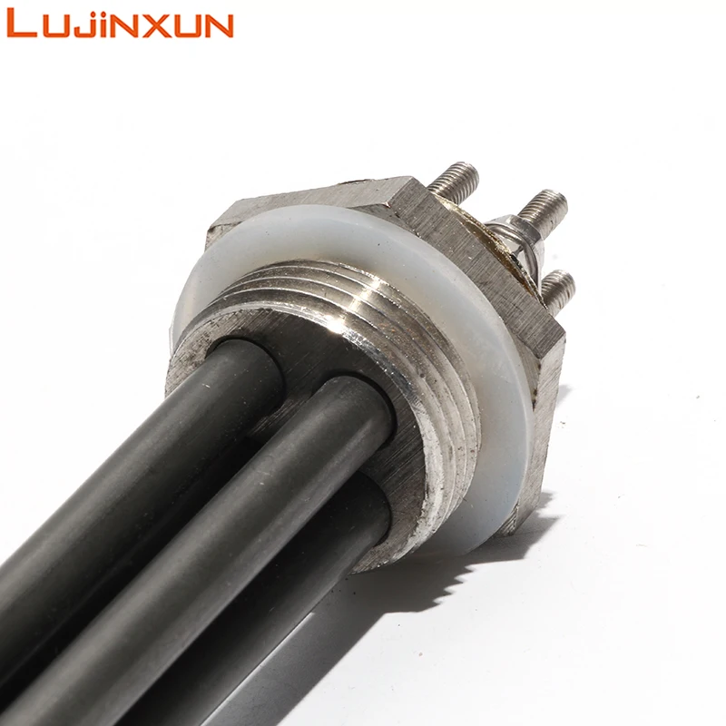Os calefatores elétricos da água do elemento de aquecimento de lujinxun dn25 (1 ") parte 3kw/6kw/9kw/12kw 220v 304sus com óleo verde