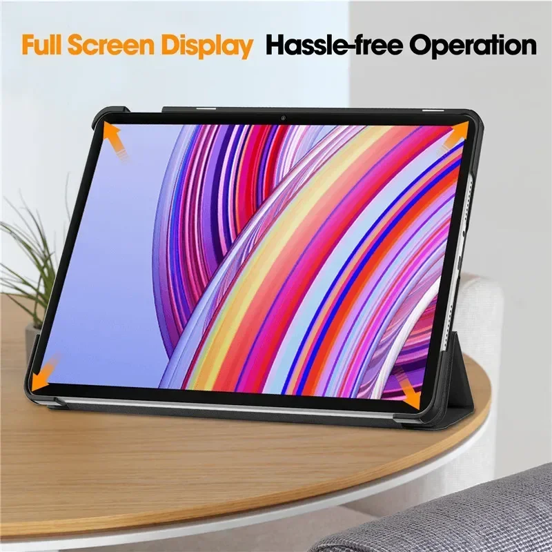حافظة لهاتف Xiaomi Redmi Pad Pro 2024 قابلة للطي لهاتف Red Mi Pad Pro 12.1 POCO Pad 12 1 غطاء لوحي مع نوم تلقائي