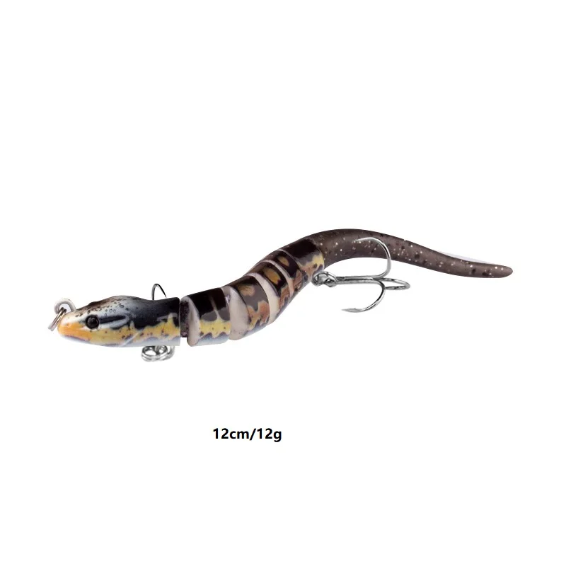 12cm 12g New Jointed Crankbait Eel Fishing Lures 7 Segment Plastic Hard Bait Bass Fishing Tackle Artificial Swimbaits