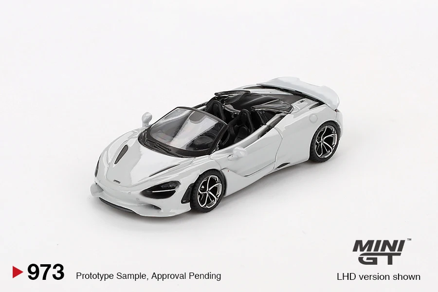 MINIGT 1/64 McLaren 750S Spider Cirrus Grijs MGT00973-CH Auto Legering Motorvoertuig Diecast Metaal Model Kinderen Kerstcadeau Speelgoed voor Jongens