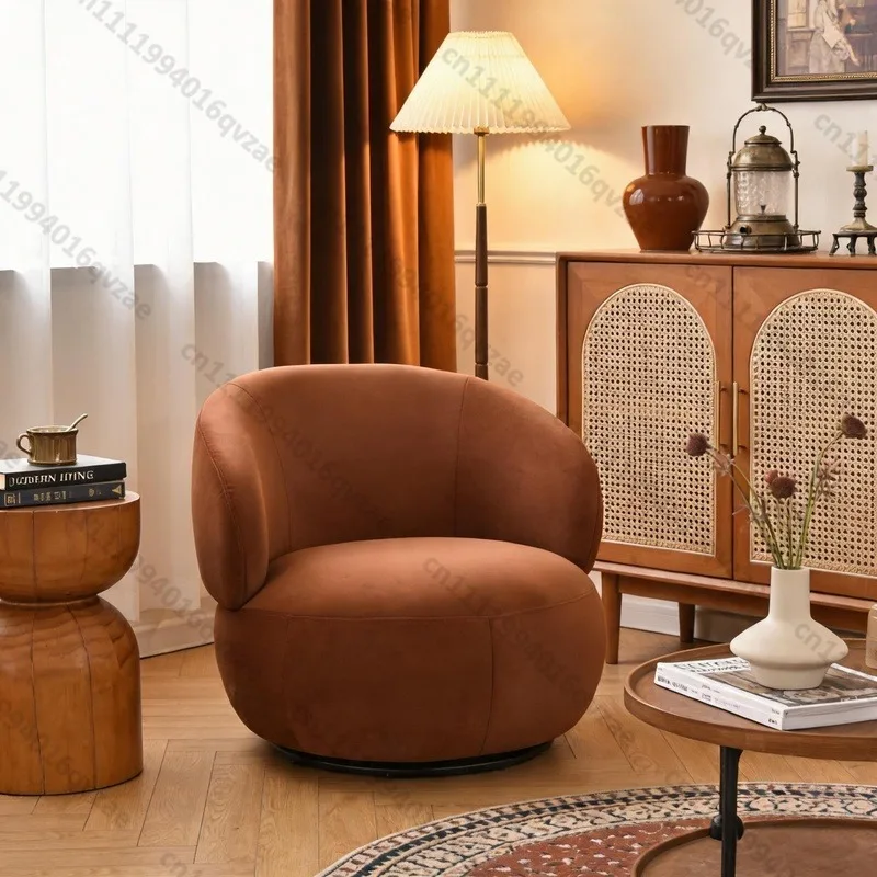 Customizable New Modern Design Plush Cloth 360 Degrees, Rotating Armchair Soft Leisure Chair