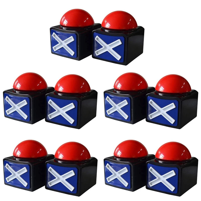 10PCS Game Answer Buzzer , Game Buzzer Alarm Sound Play Button With Light Trivia Quiz Got Talent Buzzer Game Toys