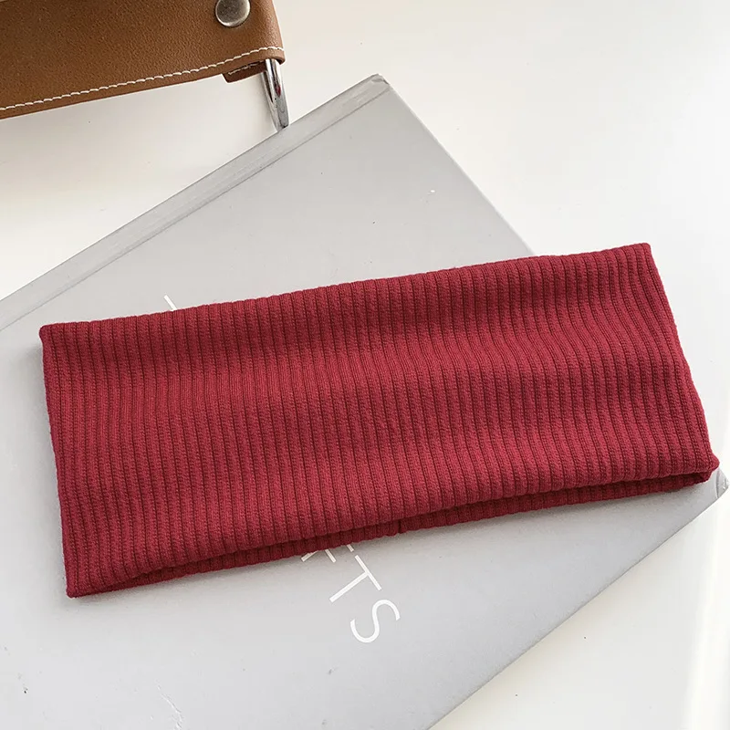 Korean Wide Elastic Hairband for Women Versatile Hair Clips for Washing and Makeup Spring Sports Knitted Headbands image 6