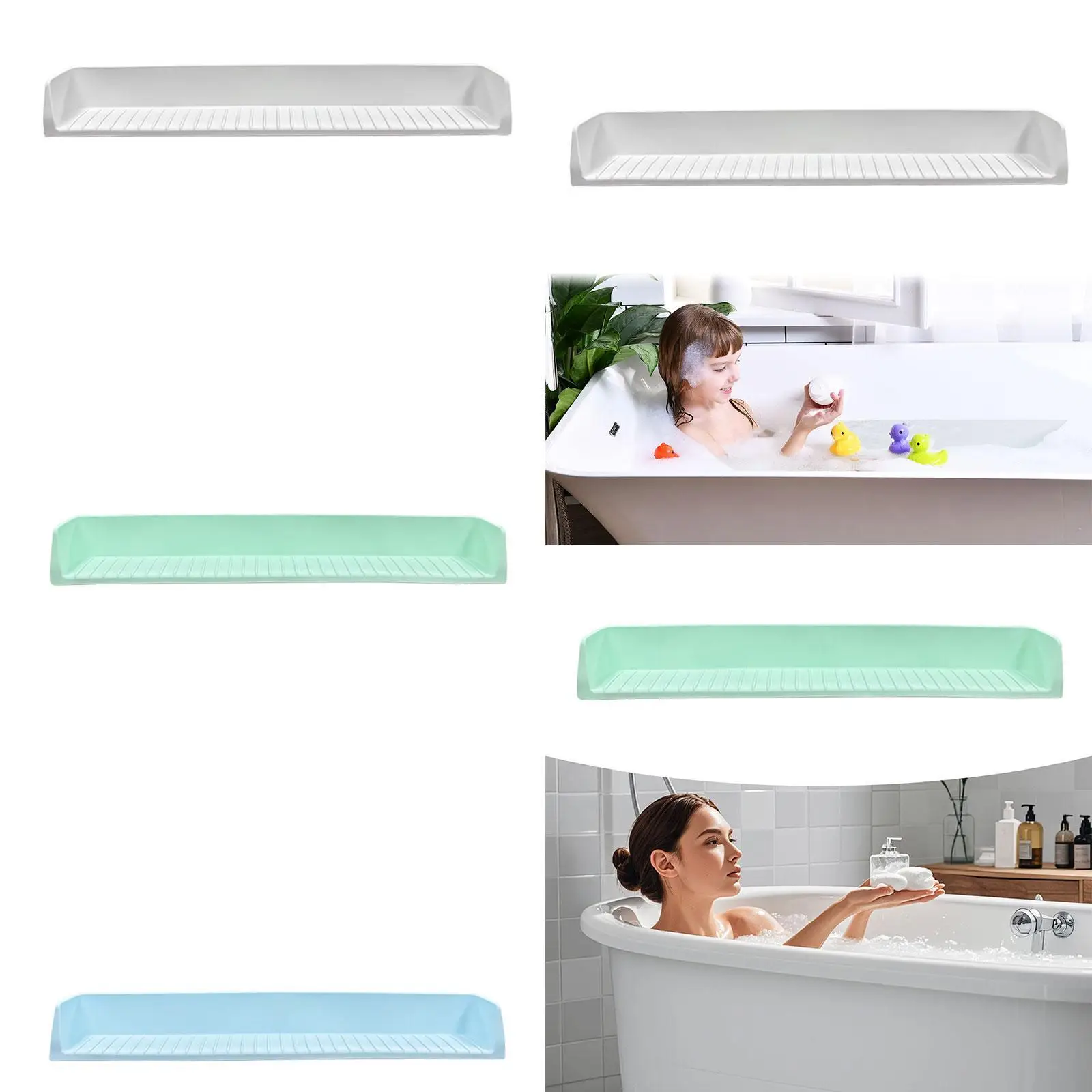 Bathtub Splash Guard for Tub Keep Dry and Tidy Tub Play Shelf for Kids