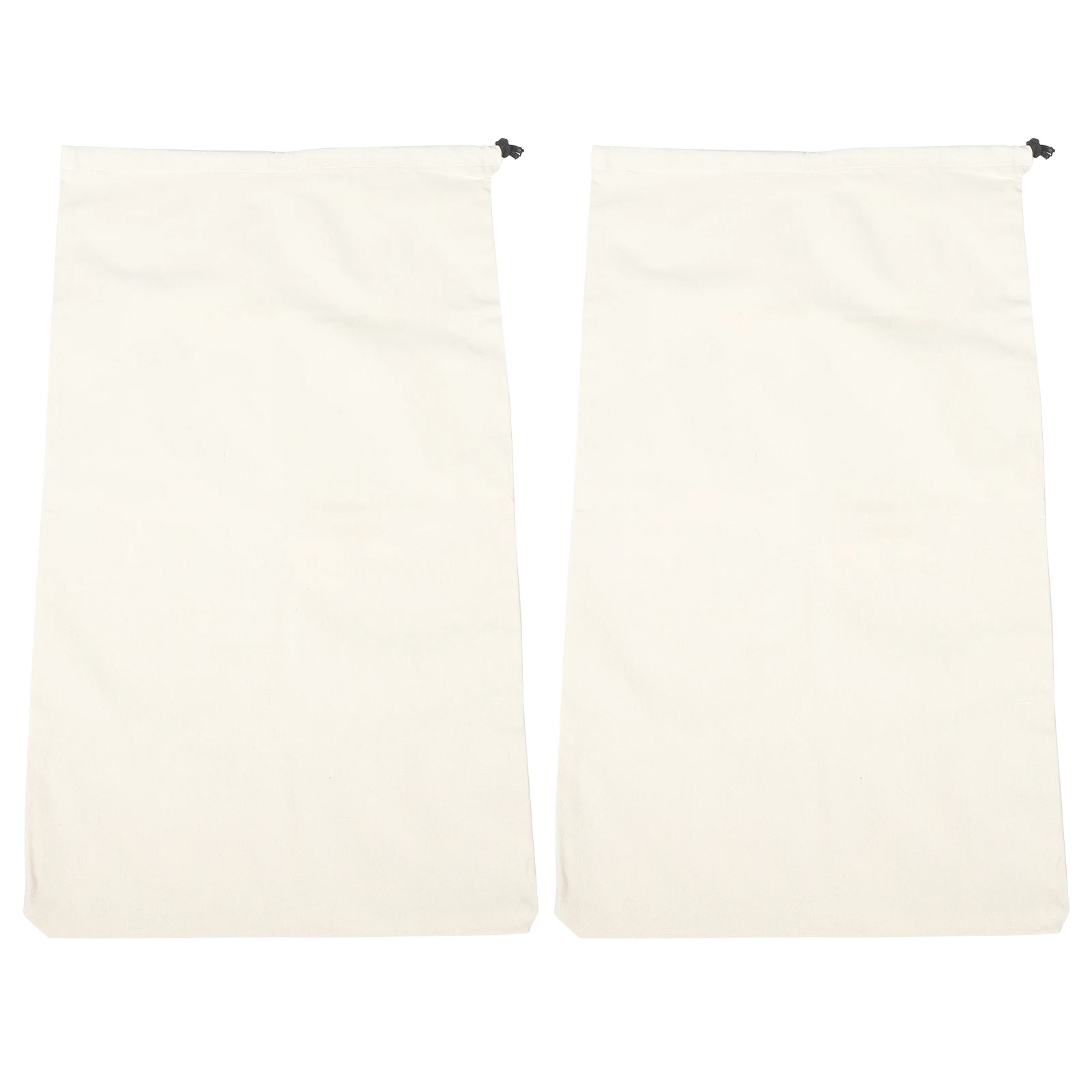 

2pcs White Small Storage Bags Clothes Laundry Drawstring Bag Travel Compression Dust Proof Blanket Packing Household Organizer
