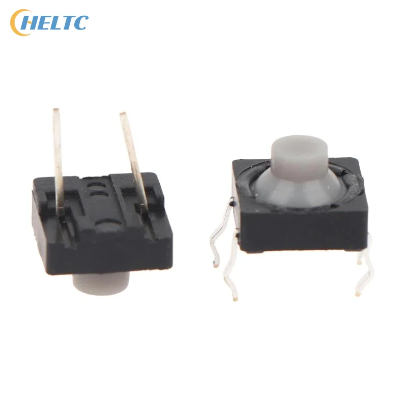 20Pcs/LOT  8x8x5MM Silent Tactile Push Button Switch 2Pin 4Pin Copper Contact For DIY Electronic Circuit Control Parts