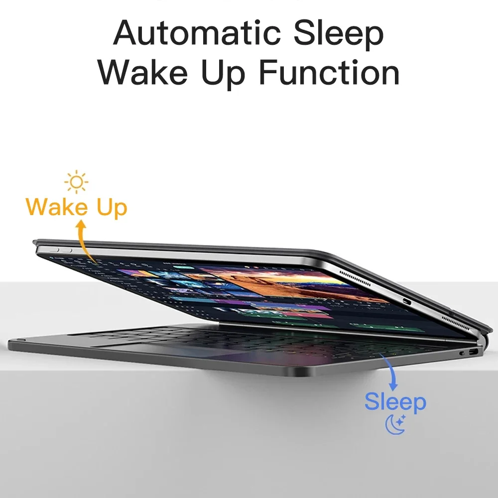 قراءة YYEAH لوحة المفاتيح السحرية لجهاز iPad 10th Gen Case 2025 iPad A16 11th 2025 2024 Air11 13in Pro 12.9in غطاء الكتاب المغناطيسي الذكي