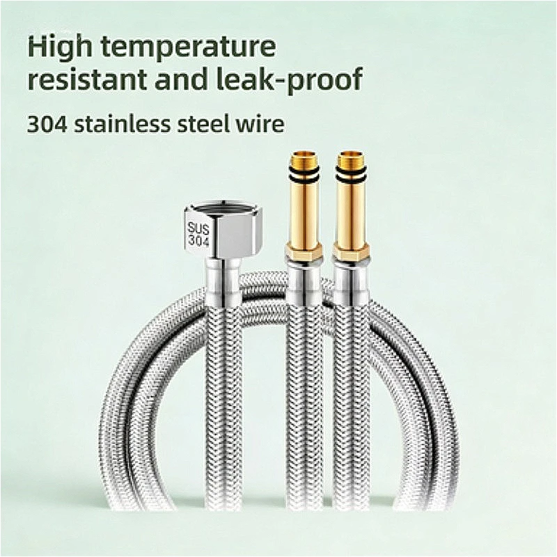 

Шланг для смесителя: труба для подачи холодной и горячей воды из нержавеющей стали с удлиненным соединительным наконечником