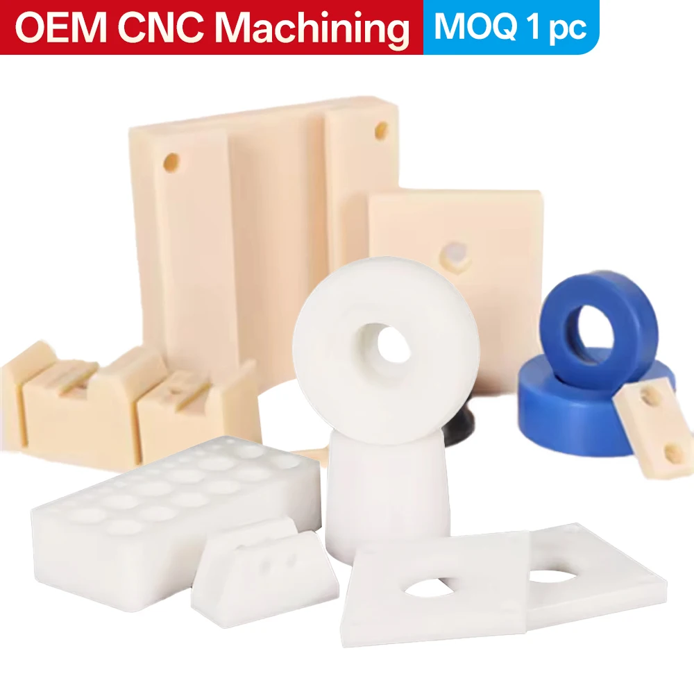 Custom CNC Precision Machined Wear-Resistant Parts Ultra-High Molecular Weight Polyethylene (UHMWPE) Custom Shapes Oil-Impregnat