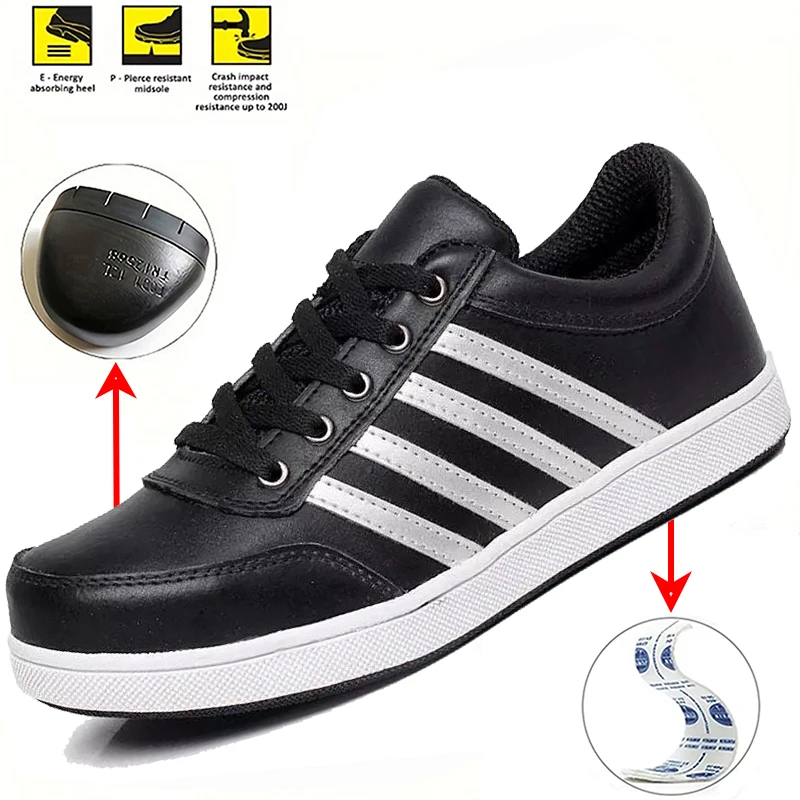 

Мужские рабочие ботинки со стальным носком, водонепроницаемая защитная обувь для строительства с противоударными кроссовками и защитой от проколов