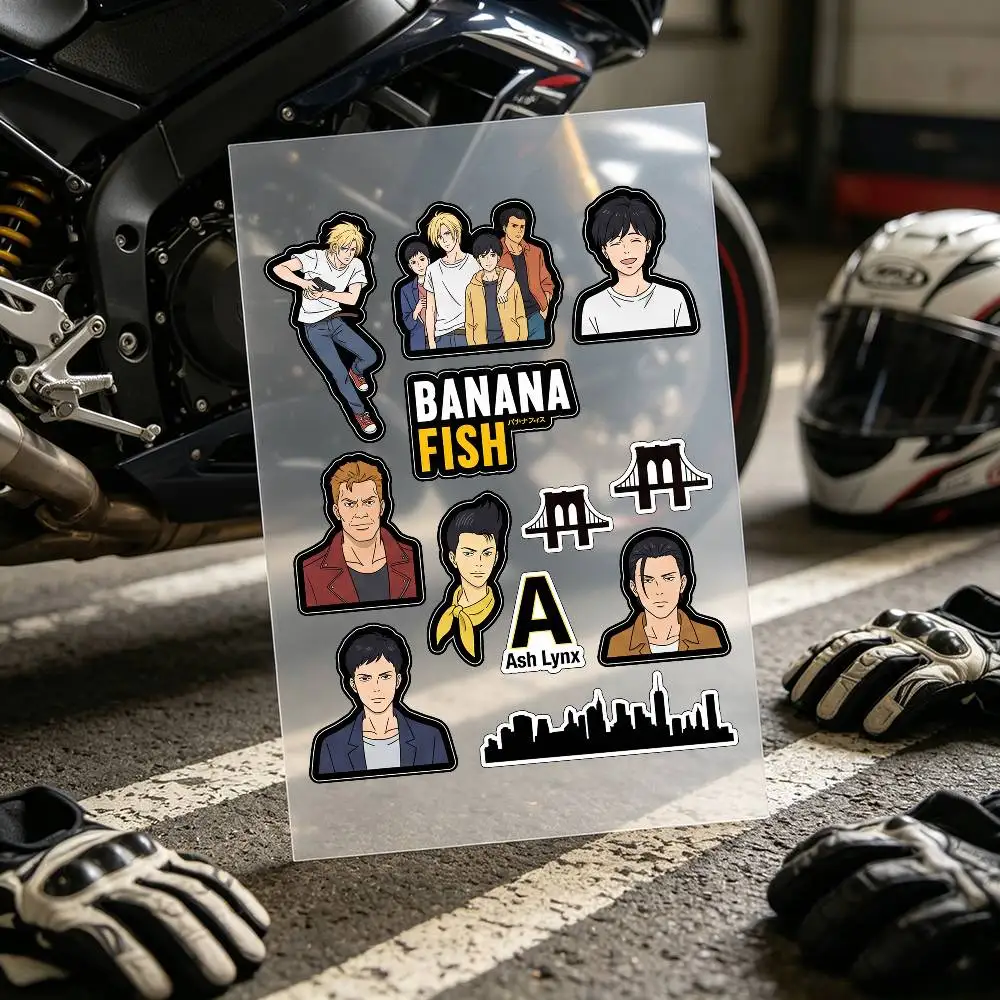BANANA FISH Stickers Auto Body Bumper Windows Motorcycle Laptop Walls Vinyl Decal Car Tuning Accessories