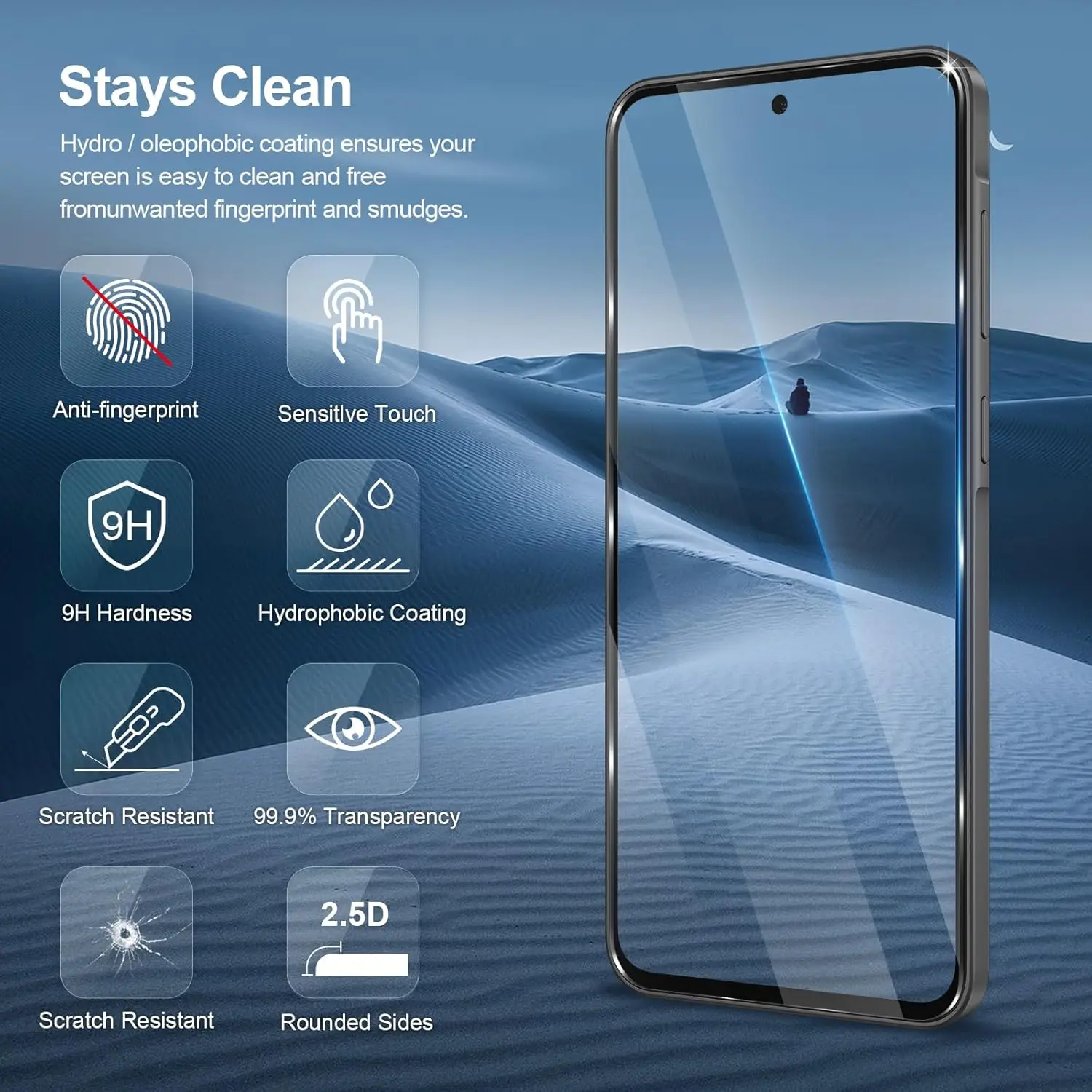 1/2/3/4 قطعة لهاتف سامسونج جالاكسي S25 FE HD زجاج مقسى