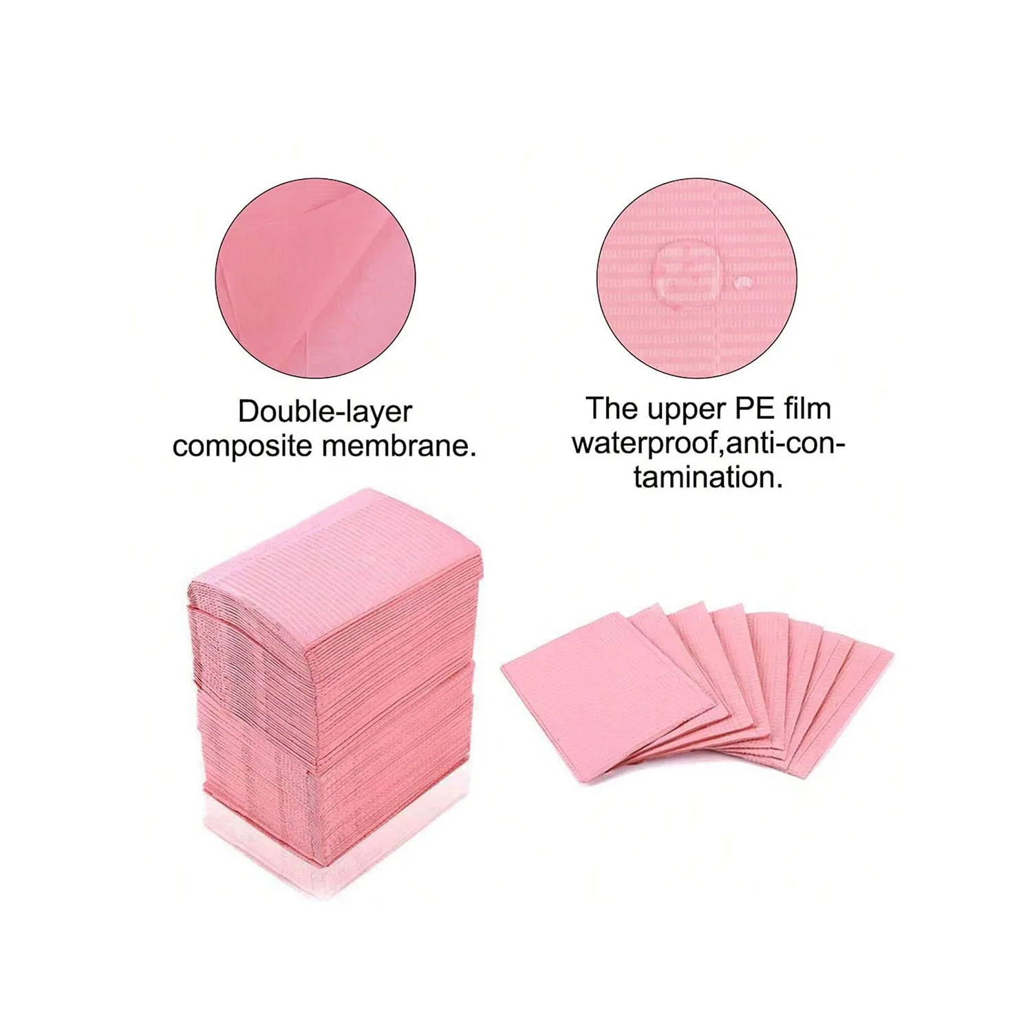 Waterproof Disposable Manicure Table Mat 125PCS Foldable Manicure Table Protective Pad Manicure Practice Cleaning Toilet Paper