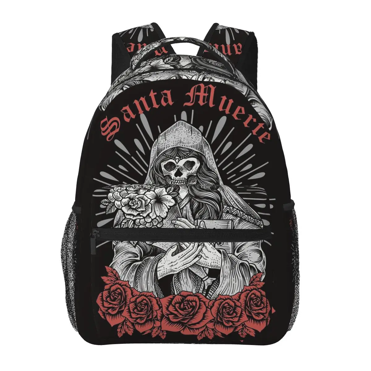 Santa Muerte Spanish Backpacks Boys Girls Bookbag Students School Bags Cartoon Kids Rucksack Shoulder Bag Large Capacity