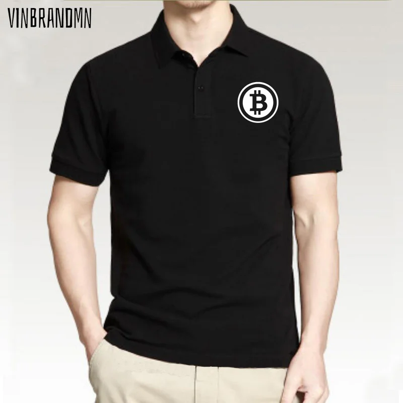 Bitcoin Polo Shirts Men Women Unisex Brand-Clothing High Quality Man Bitcoin Logo Polo Shirt Business Bitcoin Crypto Coin Shirt