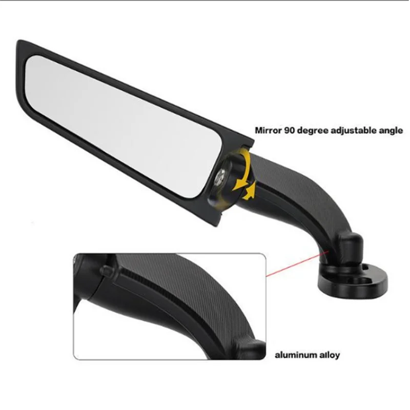

Motorcycle Rearview Mirrors For Kawasaki Suzuki Honda Adjustable Rotating Side View Mirrors Accessories