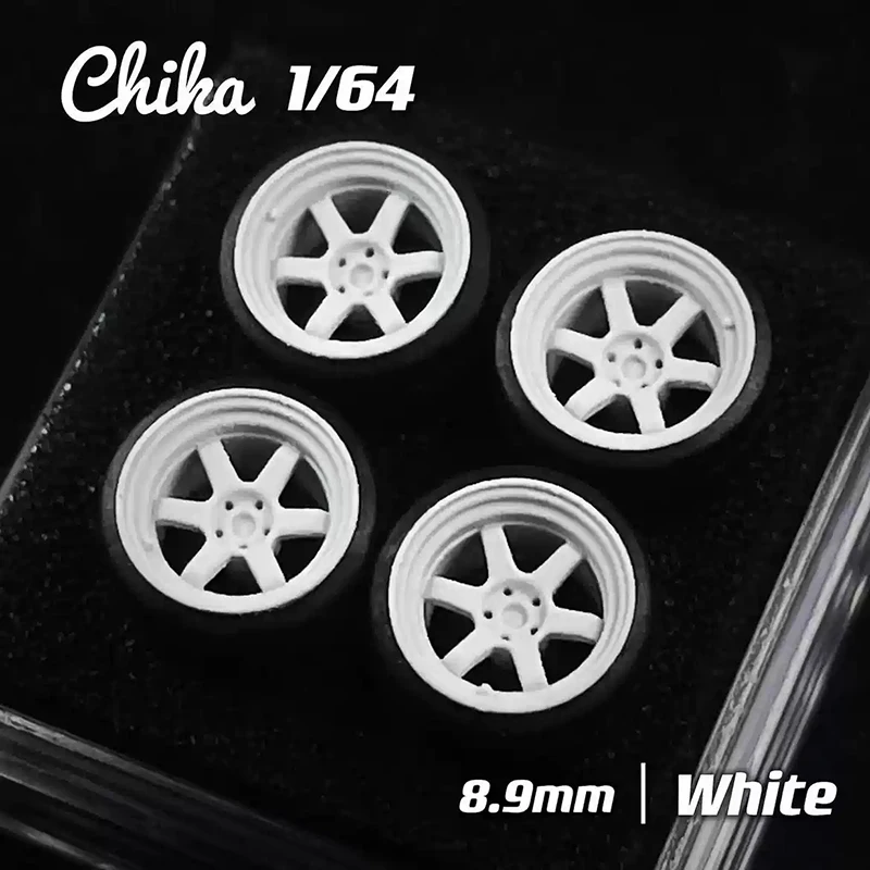 1/64 scale die-cast model parts modification Chika Rays TE37v Mark II simulation modified wheel hub 9.8mm 8.9MM attitude wheel