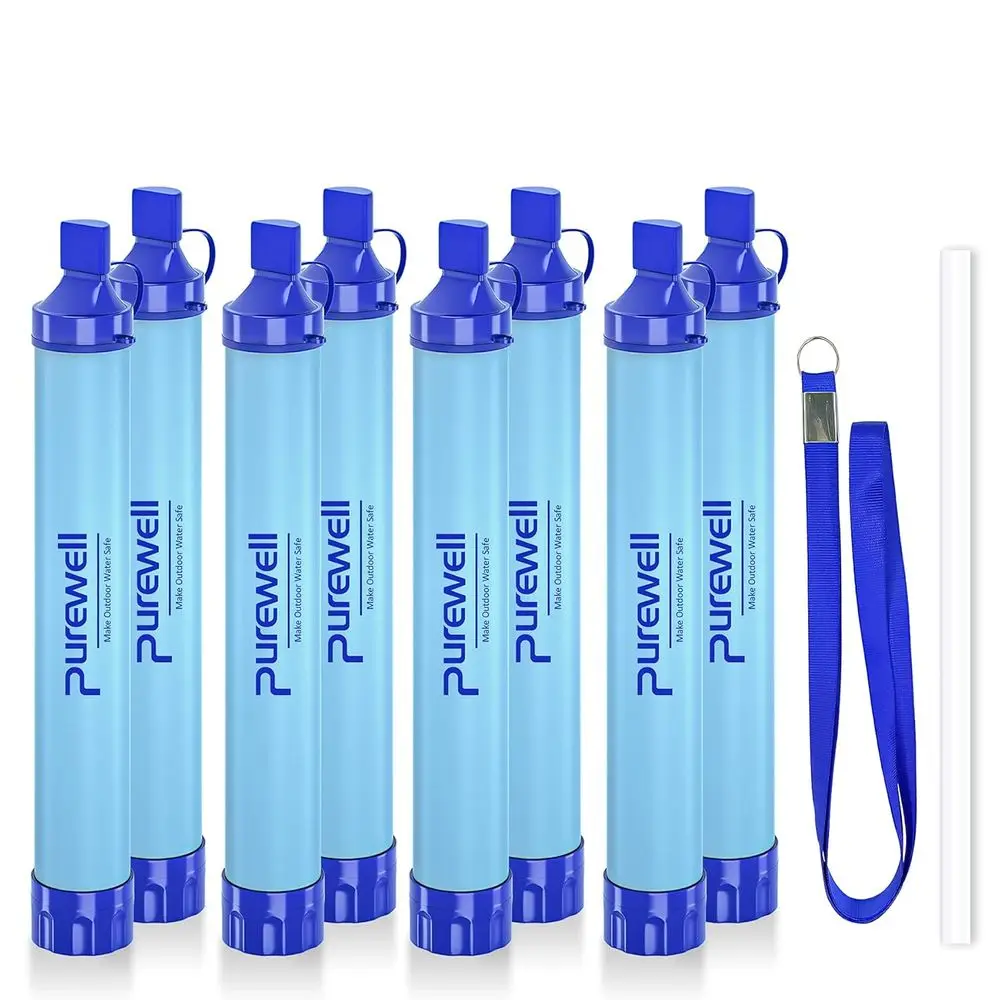 

Portable Water Filtration System for Outdoor Adventures, Camping, Hiking, and Backpacking (8-Piece Set)